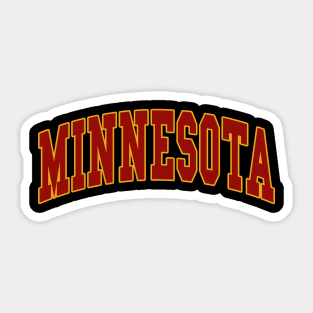 Minnesota - college university font letters text word basketball baseball softball volleyball hockey football love fan player christmas birthday gift for men women kids mothers fathers day dad mom vintage retro Sticker